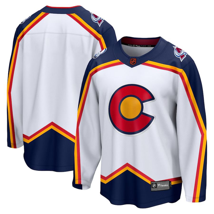 Men Colorado Avalanche Fanatics Branded White Special Edition Breakaway Blank NHL Jersey
